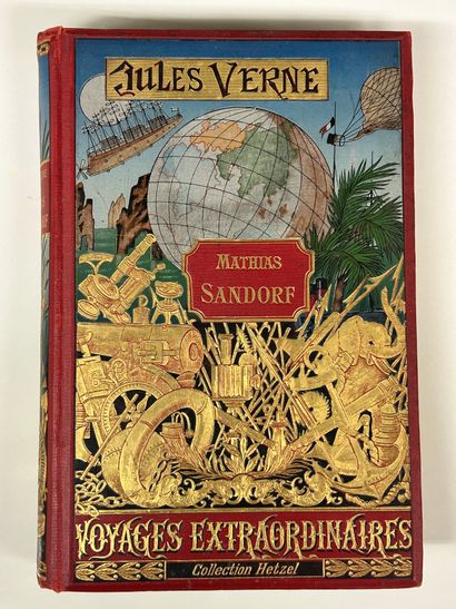 null VERNE (Jules).
Mathias Sandorf. Paris, Hetzel, s.d. [1894].  Cartonnage au dos...