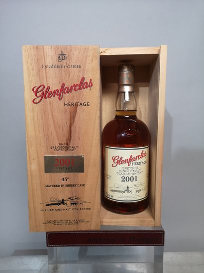 null 1 bottle SCOTCH WHISKY GLENFARCAS "Heritage" SPEYSIDE Single Malt (45°) 2001...