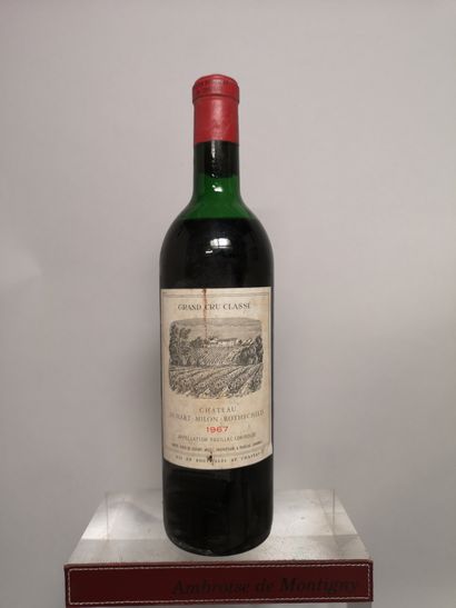 null 1 bouteille Château DUHART MILON - 4e Gcc Pauillac 1967 Étiquette légèrement...
