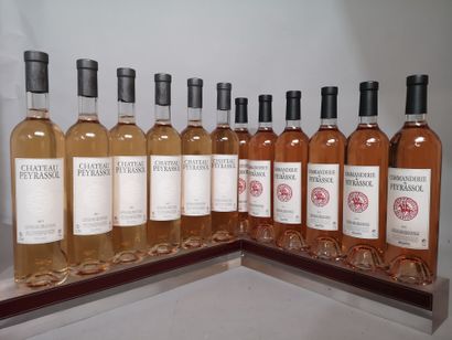 null 12 bouteilles COTES DE PROVENCE Rosé - 6 Ch. de PEYRASSOL et 6 Commanderie de...