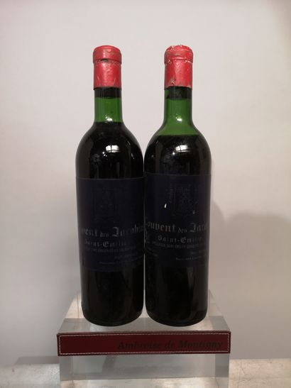 null 2 bouteilles COUVENT des JACOBINS - Saint Emilion Grand Cru 1966 Étiquettes...