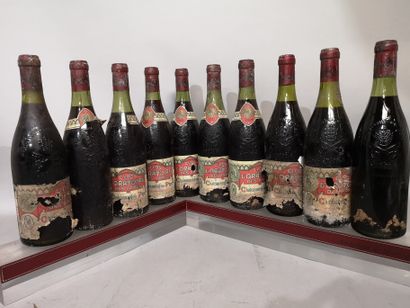 null 10 bouteilles CHÂTEAUNEUF du PAPE - Clos de l’Oratoire des PAPES 1980 Étiquettes...