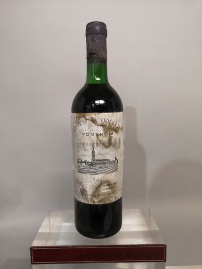 null 1 bouteille Château LA VIOLETTE - Pomerol 1975 Etiquette tachée. Légèrement...
