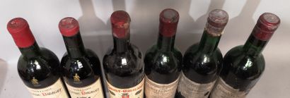 null 6 bouteilles SAINT EMILION DIVERS A VENDRE EN L'ETAT Ch. La DOMINIQUE 1959,...
