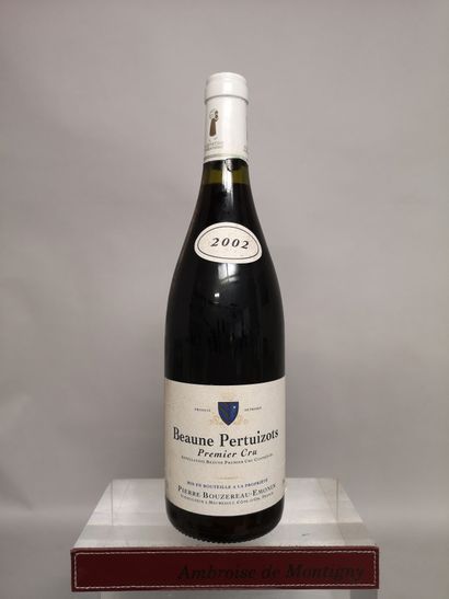 null 1 bouteille BEAUNE 1er cru Pertuizots 2002 - Bouzereau Emonin Etiquette légèrement...
