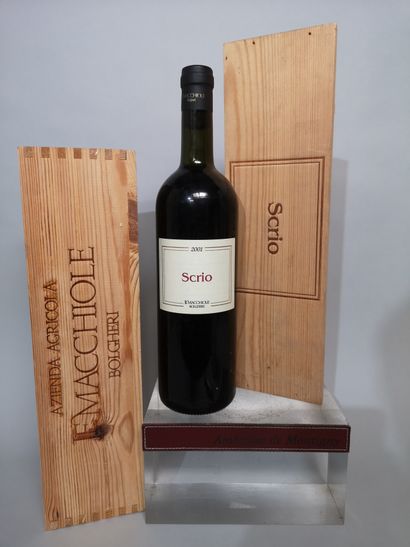 null 1 bouteille ITALIE SCRIO - Les MACCHIOLE Bolgheri 2001 coffret bois