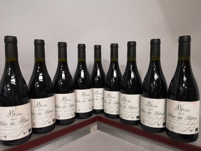 null 9 bouteilles Côtes DU RHONE "Pamphile" - Noémie ROBIN 2014 Étiquettes légèrement...