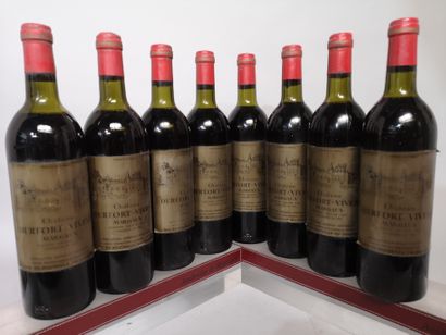 null 8 bouteilles Château DURFORT VIVENS - 2e Gcc Margaux 1981 Étiquettes légèrement...