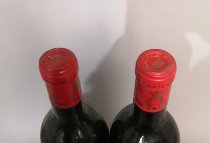 null 2 bouteilles Château MARQUIS D'ALESME Becker - 3e Gcc Margaux 1966 Étiquettes...