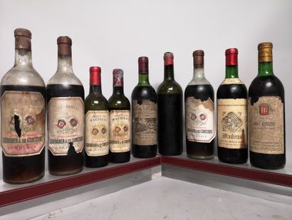 null 7 bouteilles et 2 demi bouteilles VINS DIVERS Années 60 A VENDRE EN L'ETAT BARSAC,...