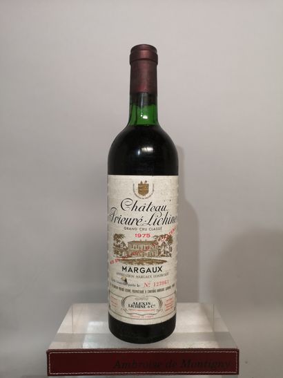 null 1 bouteille Château PRIEURE LICHINE - 4e Gcc Margaux 1975 Etiquette légèrement...