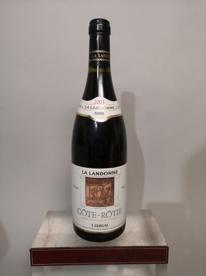 null 1 bouteille COTE ROTIE "La Landonne" - Guigal 2003 Etiquette très légèrement...