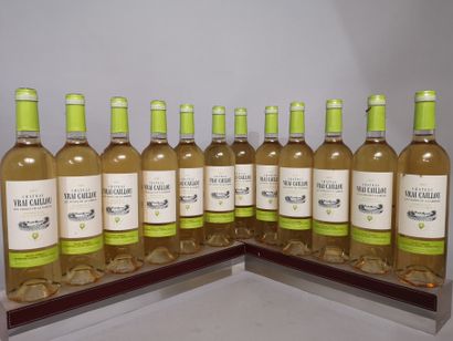 null 12 bouteilles Château VRAI CAILLOU "Vignes de la Garène" - Bordeaux blanc 2...