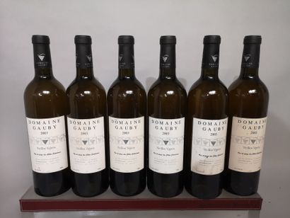 null 6 bouteilles Domaine GAUBY Vieilles Vignes 2003 - COTES CATALANES Étiquettes...
