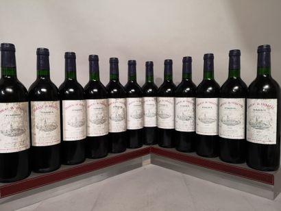 null 12 bouteilles Château LA VIOLETTE - Pomerol 1995 Étiquettes tachées et légèrement...