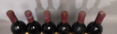 null 6 bouteilles PAVILLON ROUGE de Château MARGAUX - Margaux 1984 2 étiquettes légèrement...