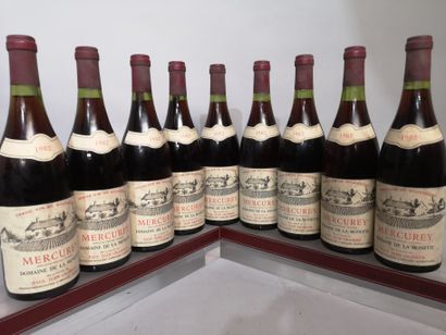 null 9 bouteilles MERCUREY 1982 - Domaine de la MONETTE (Paul-Jean GRANGER) Étiquettes...