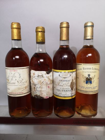 null 4 bouteilles SAUTERNES DIVERS 1 Ch. Clos Haut Peyraguey 1er Cc 1997, 1 Ch. Bastor...