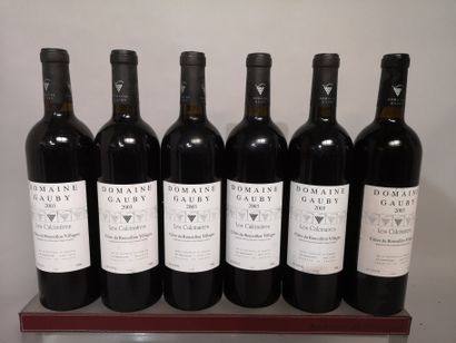 null 6 bouteilles Domaine GAUBY Les Calcinaires 2003 - COTES DU ROUSSILLON Étiquettes...
