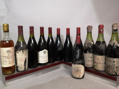 null 12 bouteilles VINS DIVERS DE FRANCEA VENDRE EN L'ETAT Chiroubles, Moulin-a-vent,...