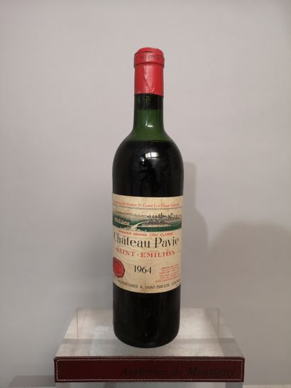 null 1 bouteille Château PAVIE - Saint Emilion Grand Cru 1964 Etiquette légèrement...