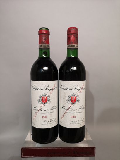 null 2 bouteilles Château POUJEAUX - Moulis 1981 Étiquettes légèrement tachées. 1...