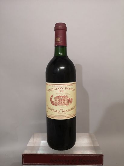 null 1 bouteille PAVILLON ROUGE de Château MARGAUX - Margaux 1990 Base goulot.