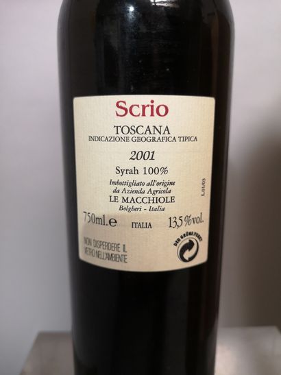 null 1 bouteille ITALIE SCRIO - Les MACCHIOLE Bolgheri 2001 coffret bois