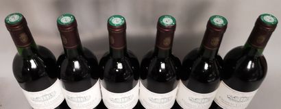 null 6 bouteilles Château CANTELOUP - 1ere Côtes de Bordeaux 1996 En caisse bois....