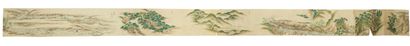 null JAPON
Grand rouleau peint sur papier représentant des paysages animés.
L : 411...