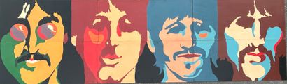 null Série de six PANNEAUX représentant les Beatles
136 x 495 cm