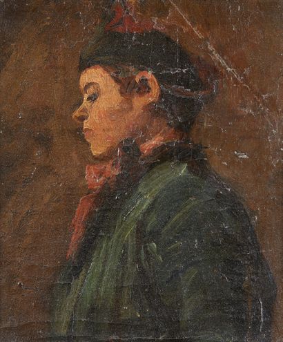 Ecole FRANCAISE vers 1900
Portrait de femme...