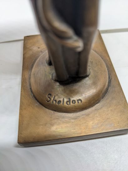 null ROY SHELDON (XXe siècle)
SCULPTURE en bronze à patine médaille figurant une...