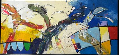 null George STRUIKELBLOK (1973)
Abstraction
Huile sur toile signée en bas à droite.
145,5...