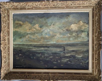 null ZAVOROVIEV (XXe siècle)
Bord de mer à Honfleur
Huile sur toile, signée en bas...