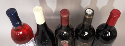 null 5 bouteilles VINS ETRANGERS DIVERS : ESPAGNE ITALIE, Etc... Étiquettes légèrement...