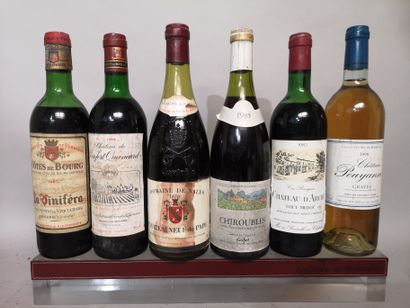 6 bouteilles VINS DIVERS DE FRANCE A VENDRE...