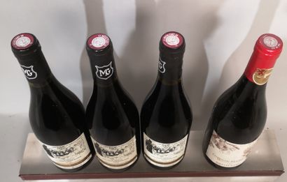 null 4 bouteilles VINS DIVERS FRANCE 3 CORBIERES 2019 et 1 COTES du RHONE Vieilles...