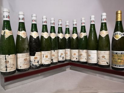 12 bouteilles ALSACE DIVERS A VENDRE EN L'ETAT...
