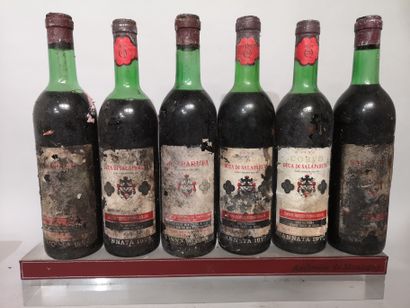 null 6 bottles ITALY Sicily CORVO - DUCA di SALA PARUTA 1968 and 1977 FOR SALE AS...