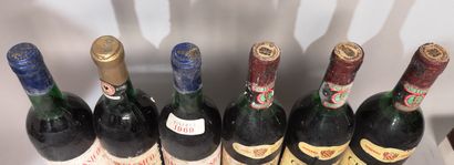 null 6 bottles ITALY CHIANTI 1980 and CHIANTI CLASSICO 1969 - LE CORTI and MONTEGUFONI...