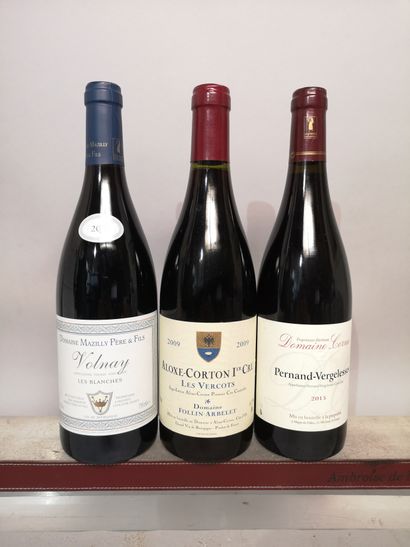 null 3 bouteilles BOURGOGNES DIVERS 1 VOLNAY "Les Blanches" 2015 - MAZILLY Père Fils,...