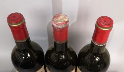 null 3 bouteilles Château CALON SEGUR - 3ème Gcc Saint Estèphe 1981 Etiquettes légérement...