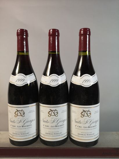 null 3 bouteilles NUITS SAINT GEORGES 1er Cru "Les Boudots" - Georges NOELLAT 1999...