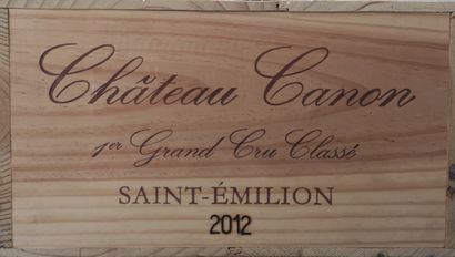 null 12 bouteilles Château CANON - 1er Gcc Saint Emilion 2012 En caisse bois.