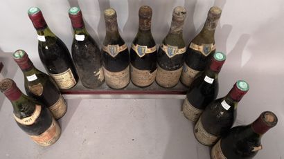 null 11 bouteilles BOURGOGNE DIVERS Années 1970 A VENDRE EN L'ETAT VOLNAY, POMMARD,...
