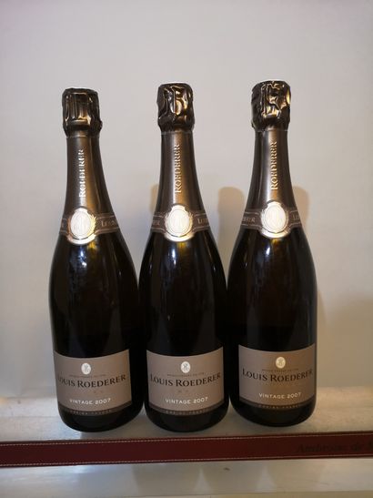 null 3 bouteilles CHAMPAGNE Louis ROEDERER Brut 2007