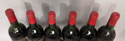 null 6 bouteilles Château DURFORT VIVENS - 2ème Gcc Margaux 1976 Etiquettes légèrement...