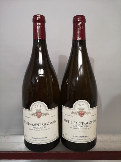 null 2 bouteilles NUITS St. GEORGES Blanc 1er cru Les Damodes 2015 - Richard MAN...