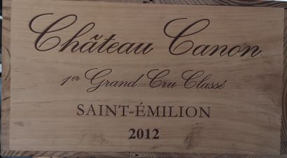 null 12 bouteilles Château CANON - 1er Gcc Saint Emilion 2012 En caisse bois.